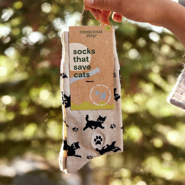 Socks that Save Cats (Black Cats): Small