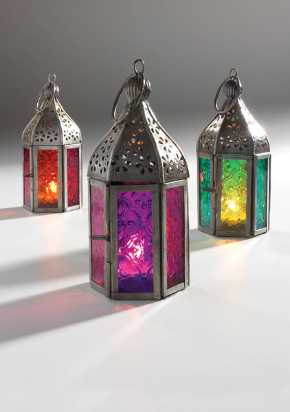 Moroccan Style Mini Tonal Glass Lantern