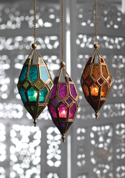 Moroccan Style Hanging Glass Lantern