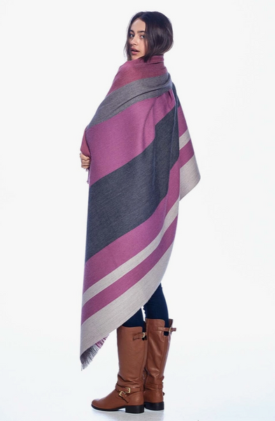 Alpaca Reversible Throw - Sangria
