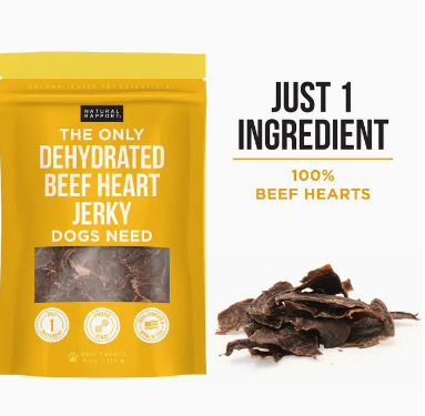 The Only Dehydrated Beef Heart Jerky Dogs Need