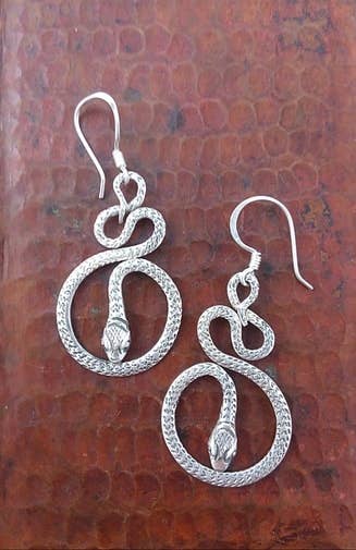 S Snake Earrings