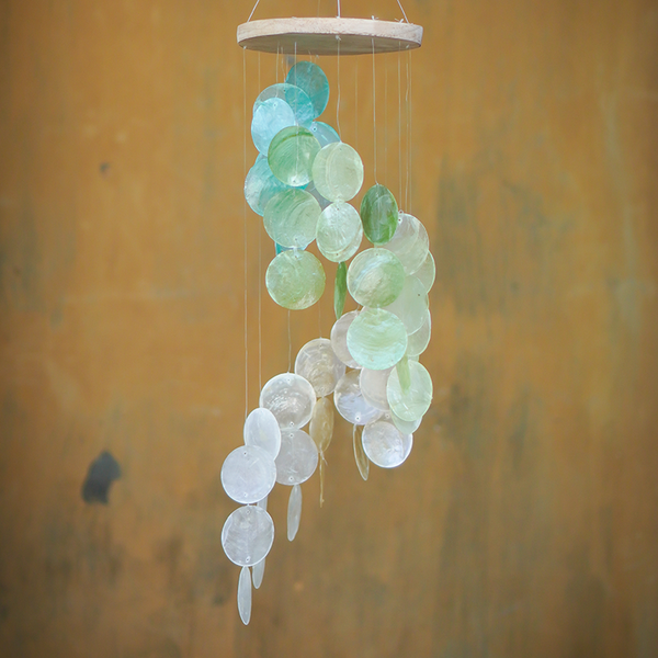 Spring Meadow Spiral Capiz Chimes