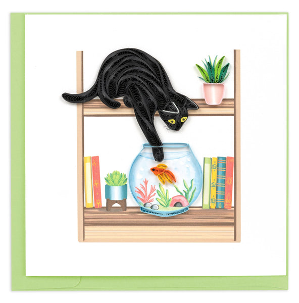 Mischievous Cat Greeting Card