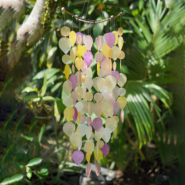 Sunrise Leaf Capiz Chime