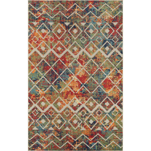 Tribal Abstract High-Low Indoor/Outdoor Area Rug
