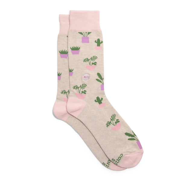 Socks that Build Homes- Pink Flowers/ Small