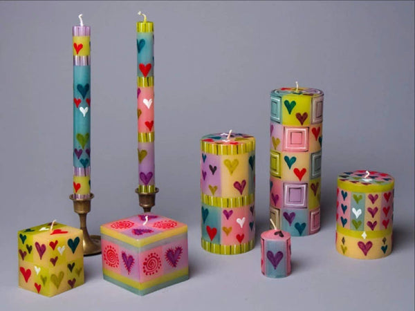 Pastel Hearts Candle