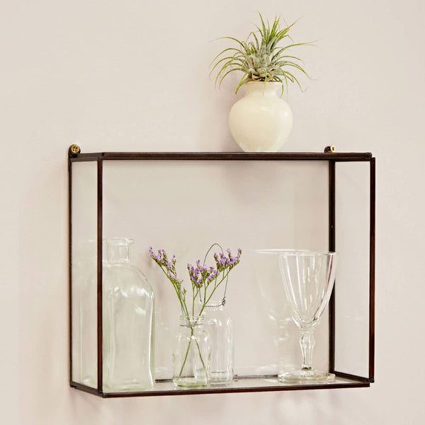 Hanging Glass Wall Shelf - Handmade