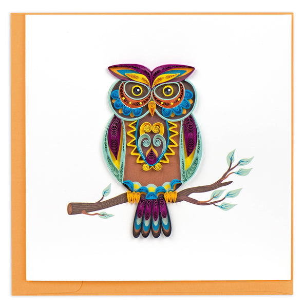 Colorful Owl Greeting Card