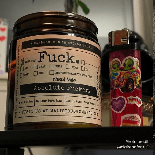All The Fucks 9oz Funny Candle Malicious Women Co