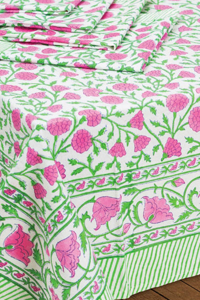 Fuchsia & Green Tablecloth