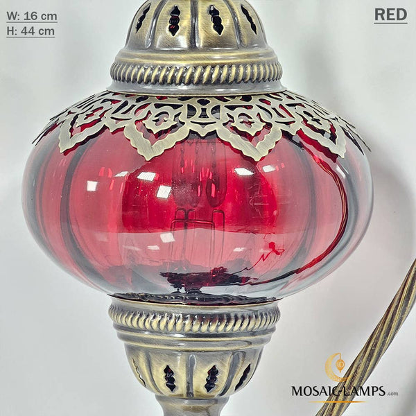 Clear Color Optic Globe Gooseneck Table Lamp