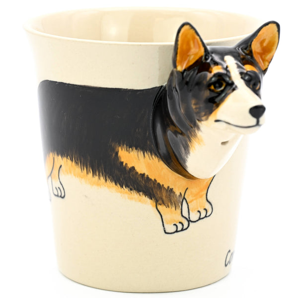 BLACK Corgi black mug 10 oz