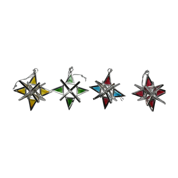 12 point Glass Star Ornaments
