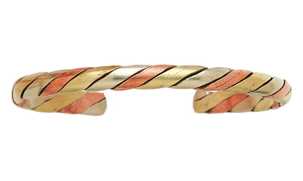 Copper 3 Metal Twist Bracelet