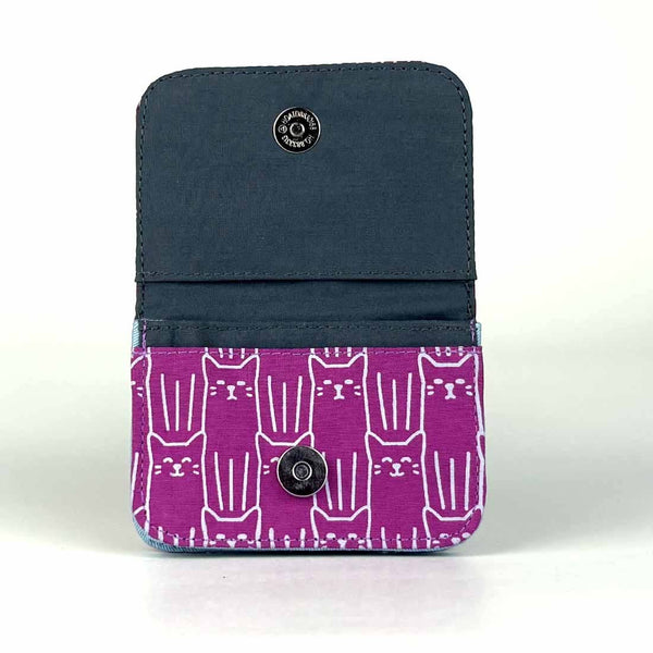 Cotton Canvas Cardholders - Cat Prints - Small Wallet