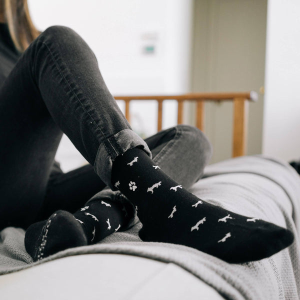 Socks that Save Dogs- Black Dogs/Large