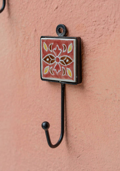 Shyla Hand Painted Tile Ceramic Hook