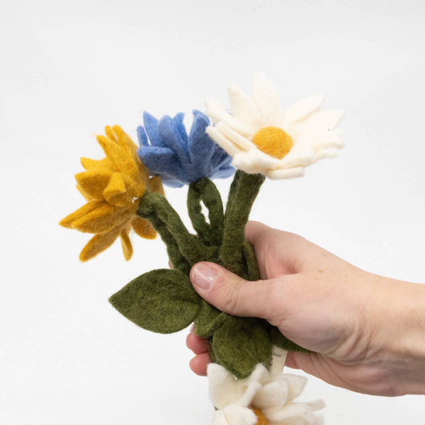 Garland - Flowers - Blue, White and Yellow - Wall Decor