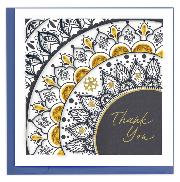 Quilled Thank You Mandala Greeting Card