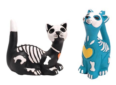Ceramic Skelly Kitten, Peru