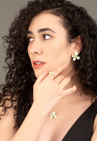 Hope in Bloom Ring in Mint