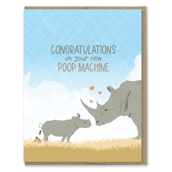 Poop Machine Baby Card