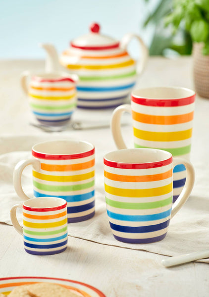 Hand Painted New Rainbow Tapered Mug