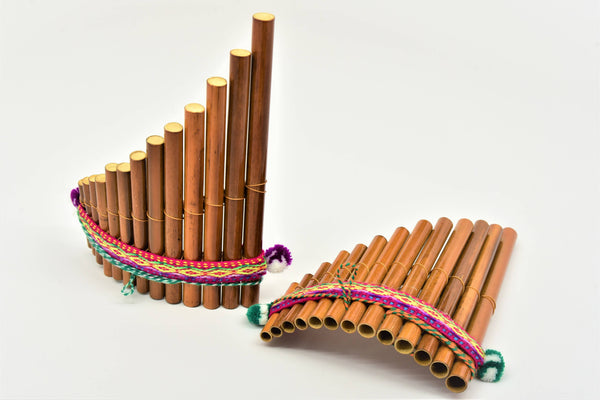 Curved  Pan Flute  Medium 7" Peruvian Andean Musical