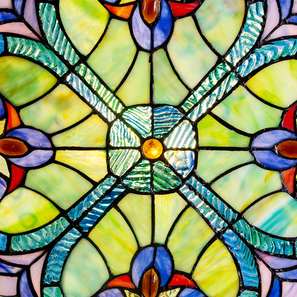 12"H Halston Multicolor Stained Glass Window Panel