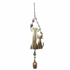 MBH-1050 - Looking Cute Together/ Dog & Cat /Beads & bell