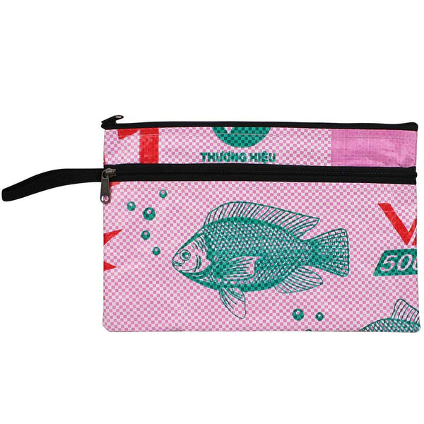 Double Zip Cases - Unisex Travel Pouch - Multipurpose Pouch: Small Green Frog