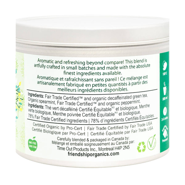 Decaf Green Mint Tea, Organic and Fair Trade Certified