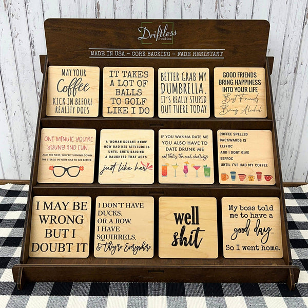 Good Friends Bring Happiness Into Your Life Wood Coaster