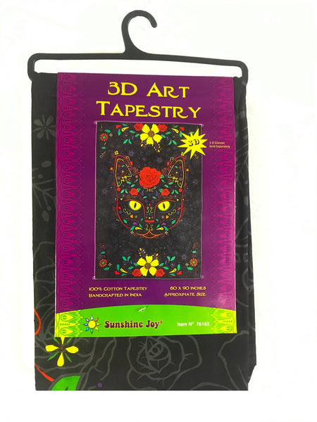 Sugar Skull Kitty Tapestry
