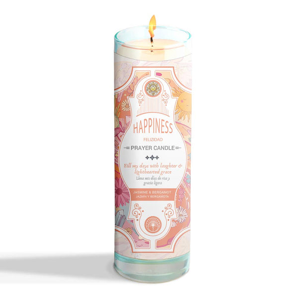 Happiness Prayer Candle 8"
