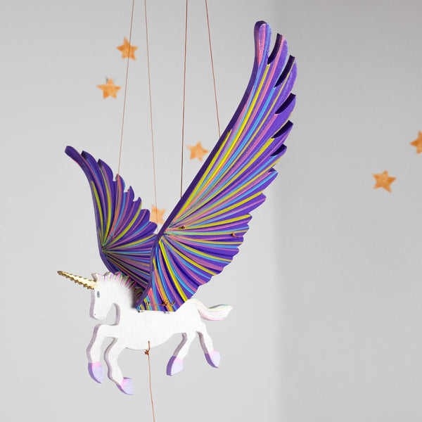 Unicorn Flying Mobile - Purple