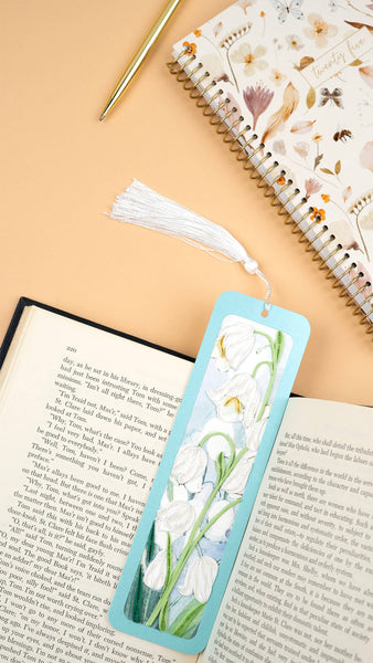 Handmade Quilled Paper Lily of the Valley Bookmark