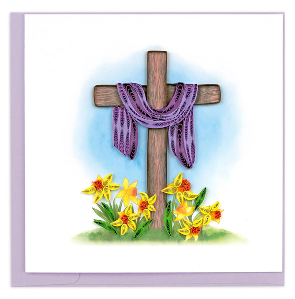 Quilled Easter Cross Greeting Card