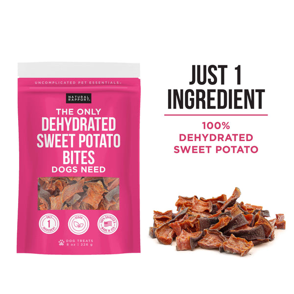 The Only Dehydrated Sweet Potato Bites Dogs Need