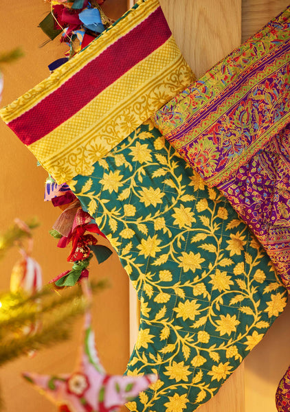 Recycled Sari Stocking Shiny