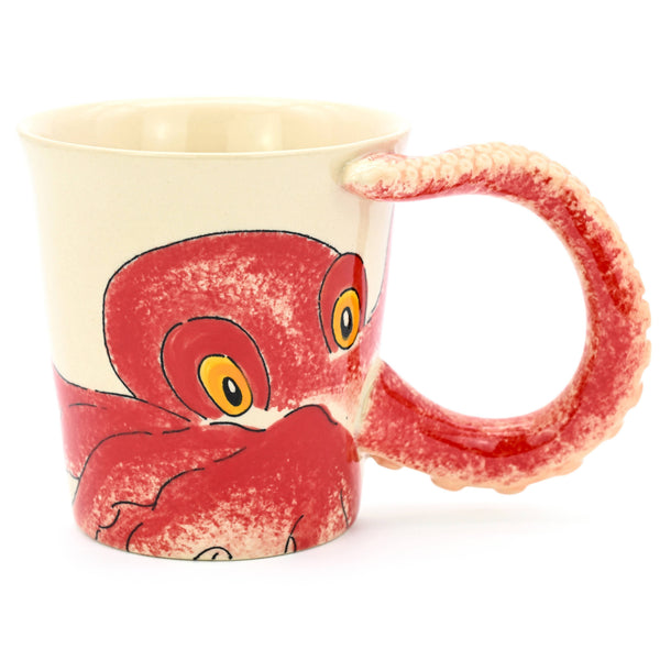 RED Octopus -Red mug 10 oz
