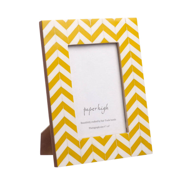 Handmade Chevron Patterned Photo Frame