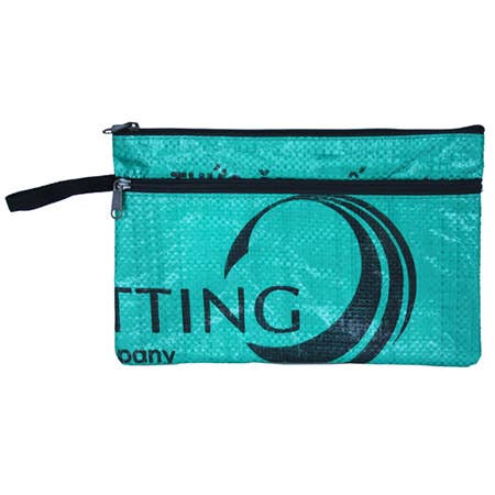 Double Zip Cases - Unisex Travel Pouch - Multipurpose Pouch: Small Green Frog