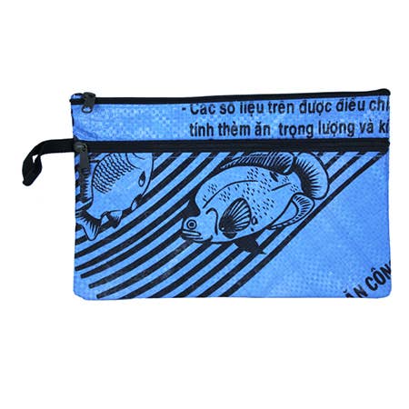 Double Zip Cases - Unisex Travel Pouch - Multipurpose Pouch: Small Green Frog