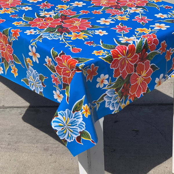 Oilcloth Hibiscus Tablecloth