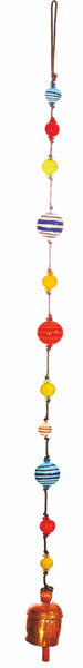 Round Striped Beads/Bell