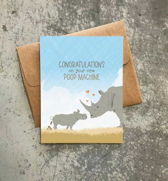 Poop Machine Baby Card