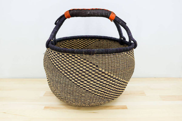 Market Basket Bolga Basket/, blue and natural